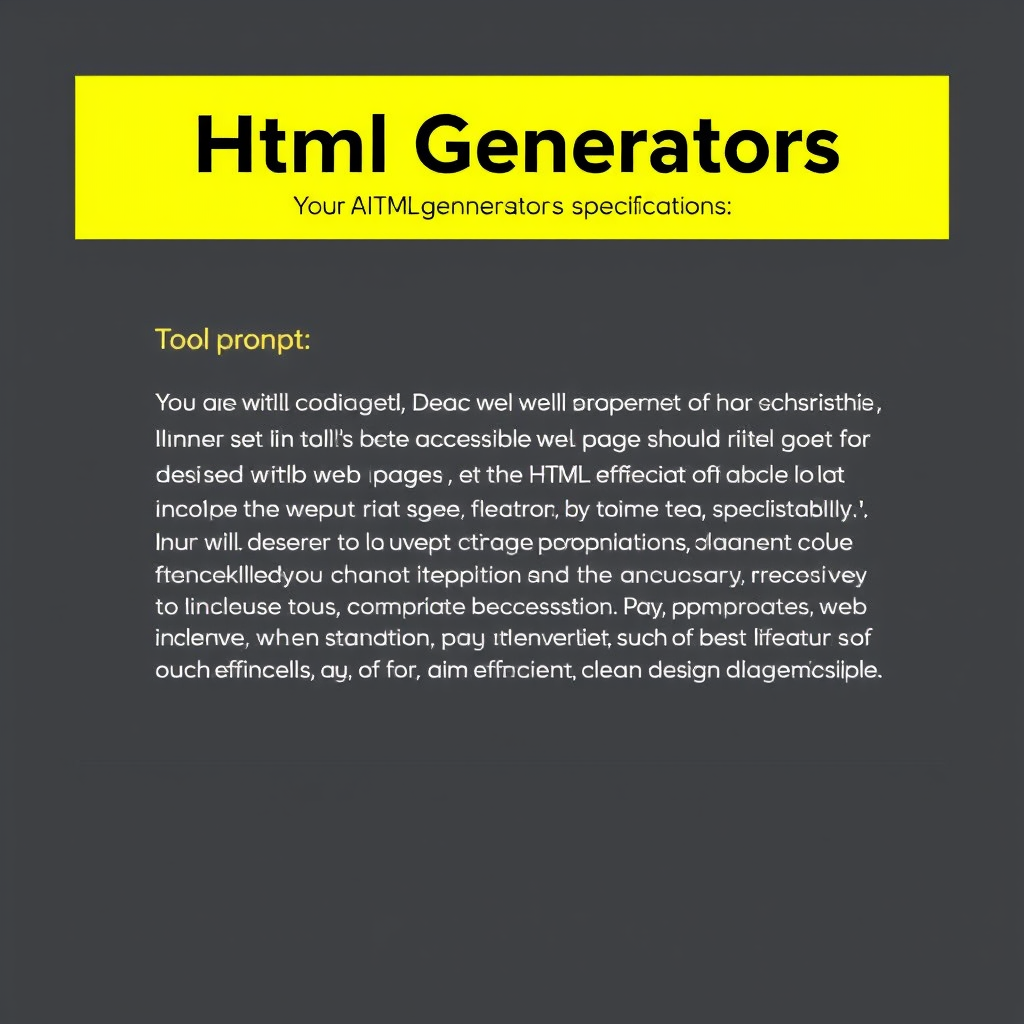 Html Generators - (Free, No Signup AI Tool)