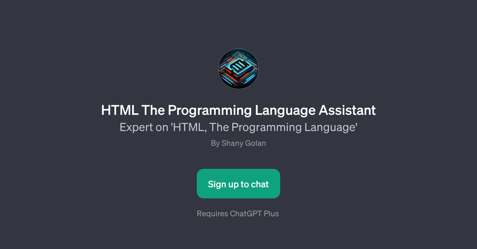 HTML The Programming Language Assistant website