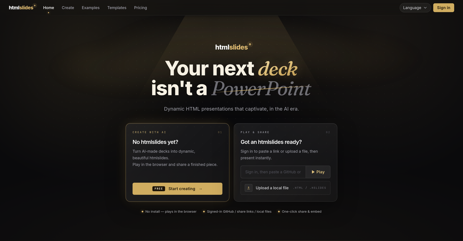 htmlslides website
