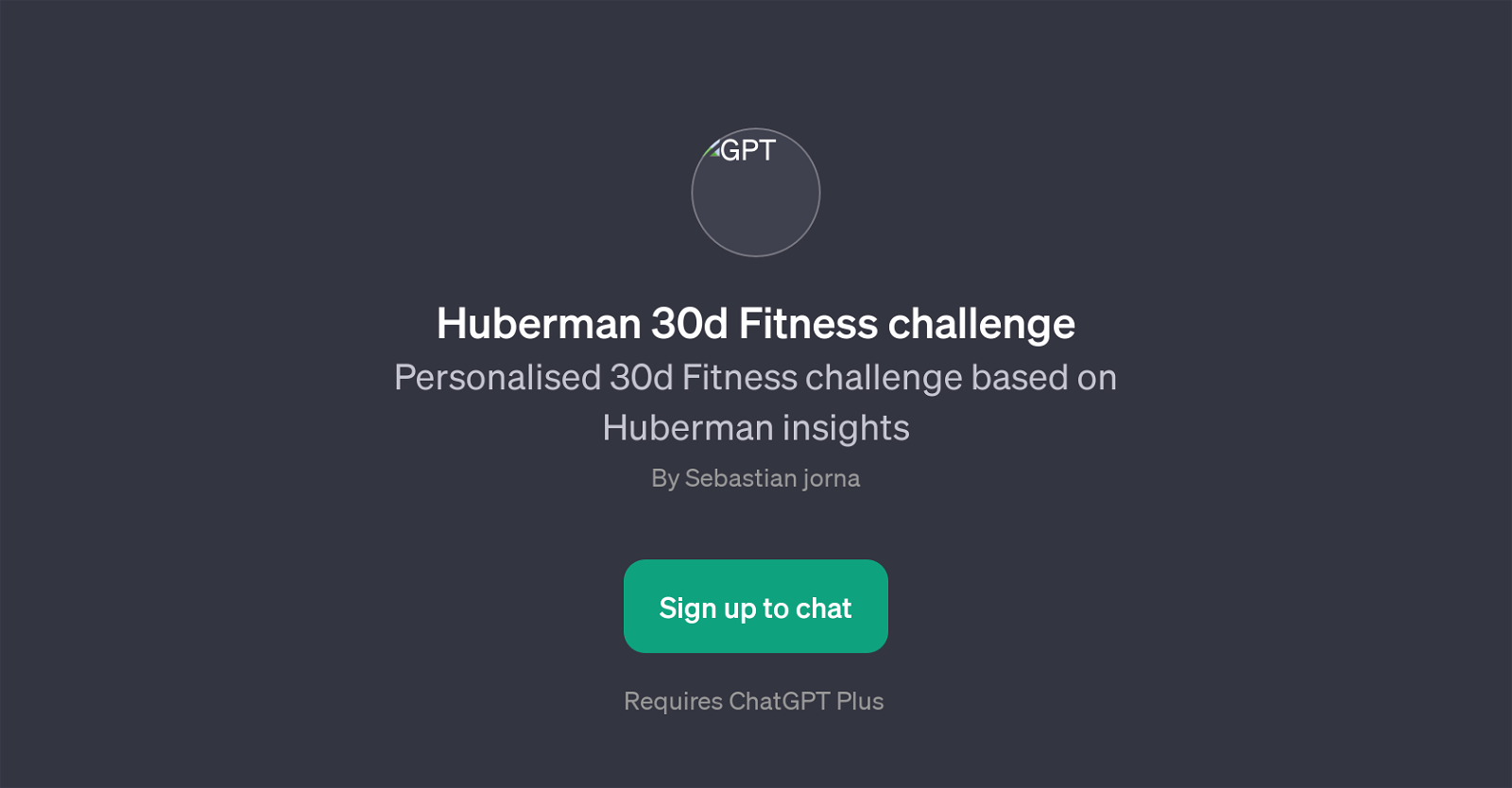 Huberman 30d Fitness Challenge website