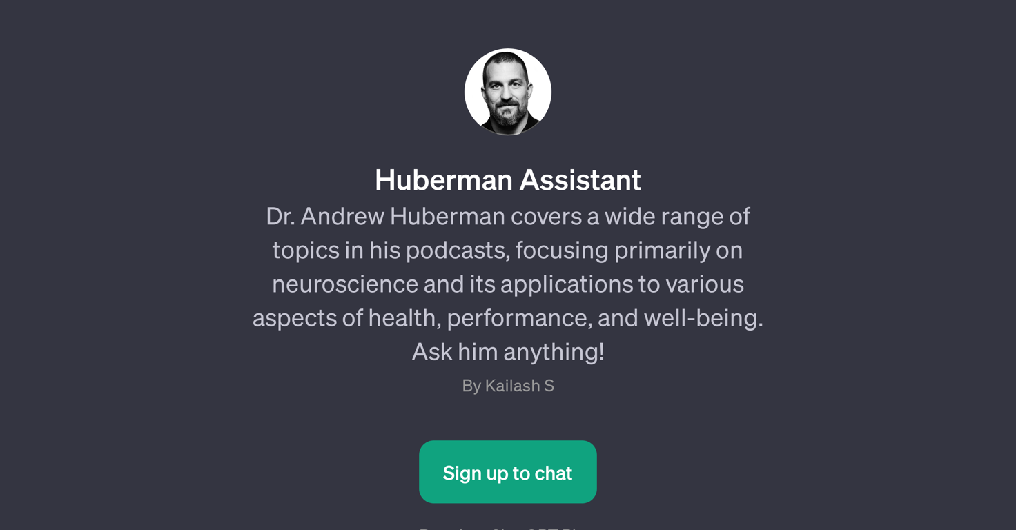 Huberman Assistant website