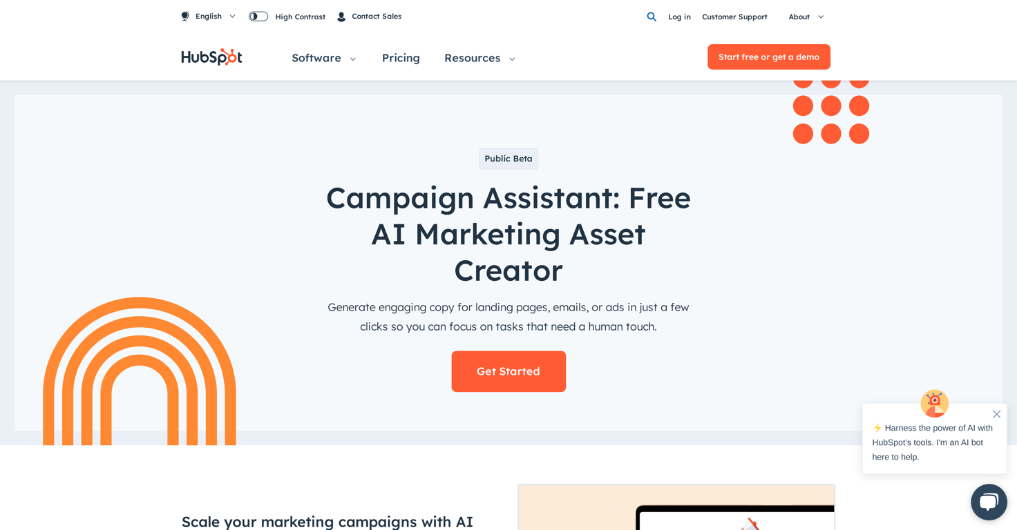 Hubspot website