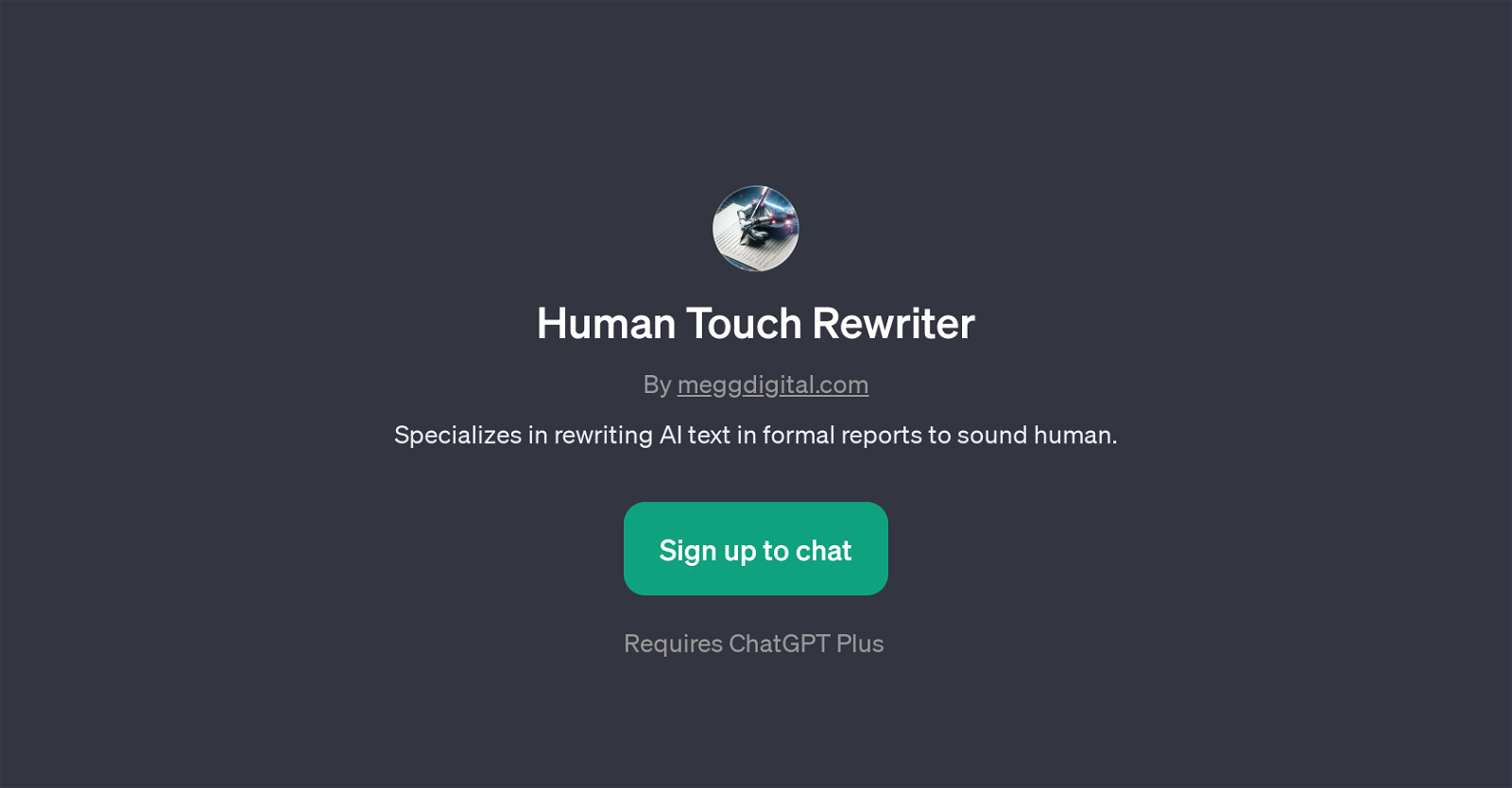 Human Touch Rewriter website