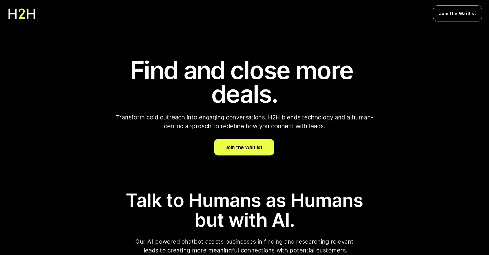 Human2Human website