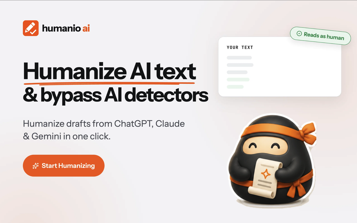 Humanio AI website