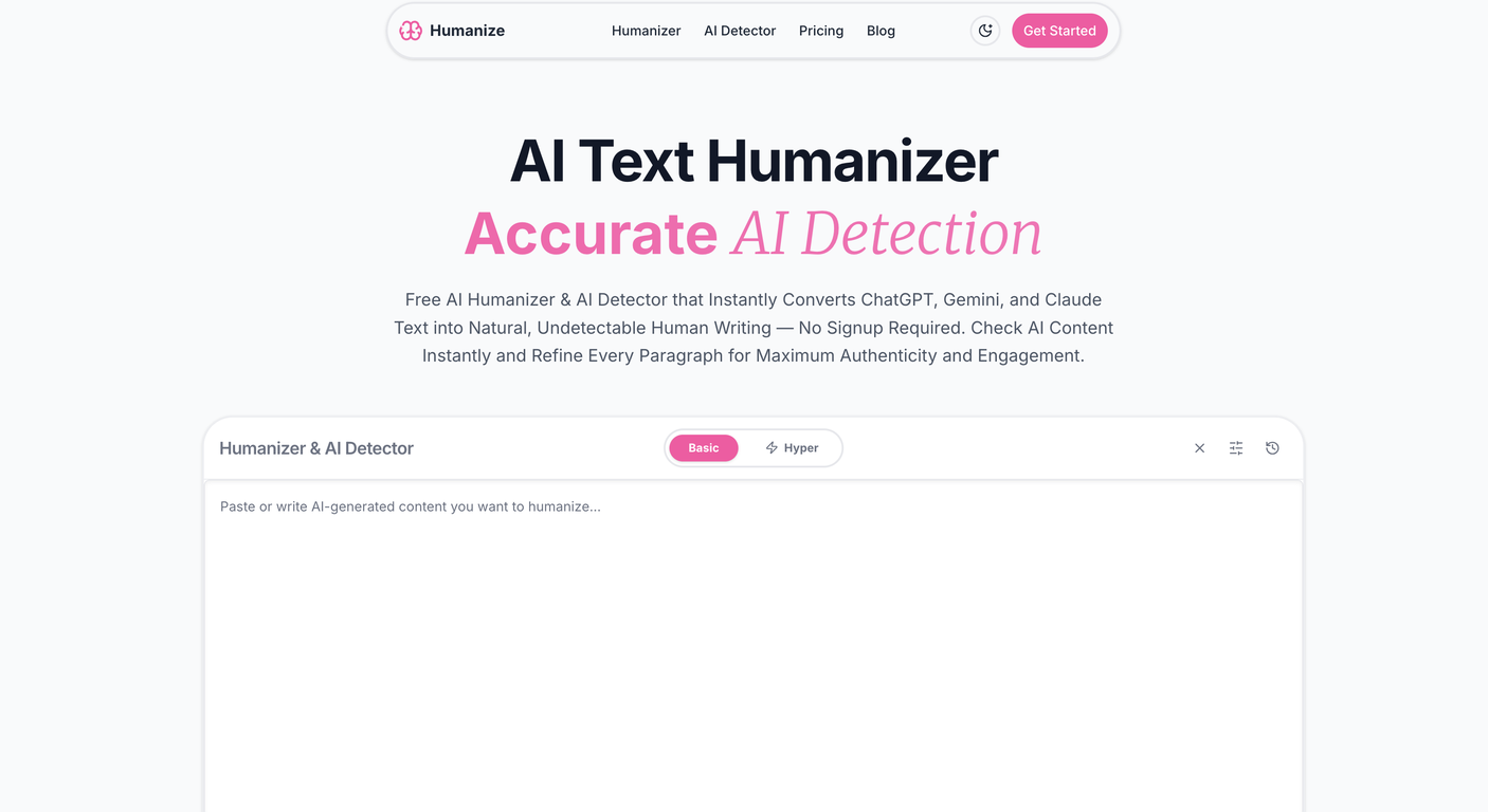 Humanize website