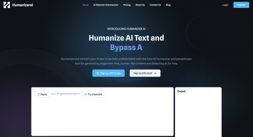 Humanizer AI website