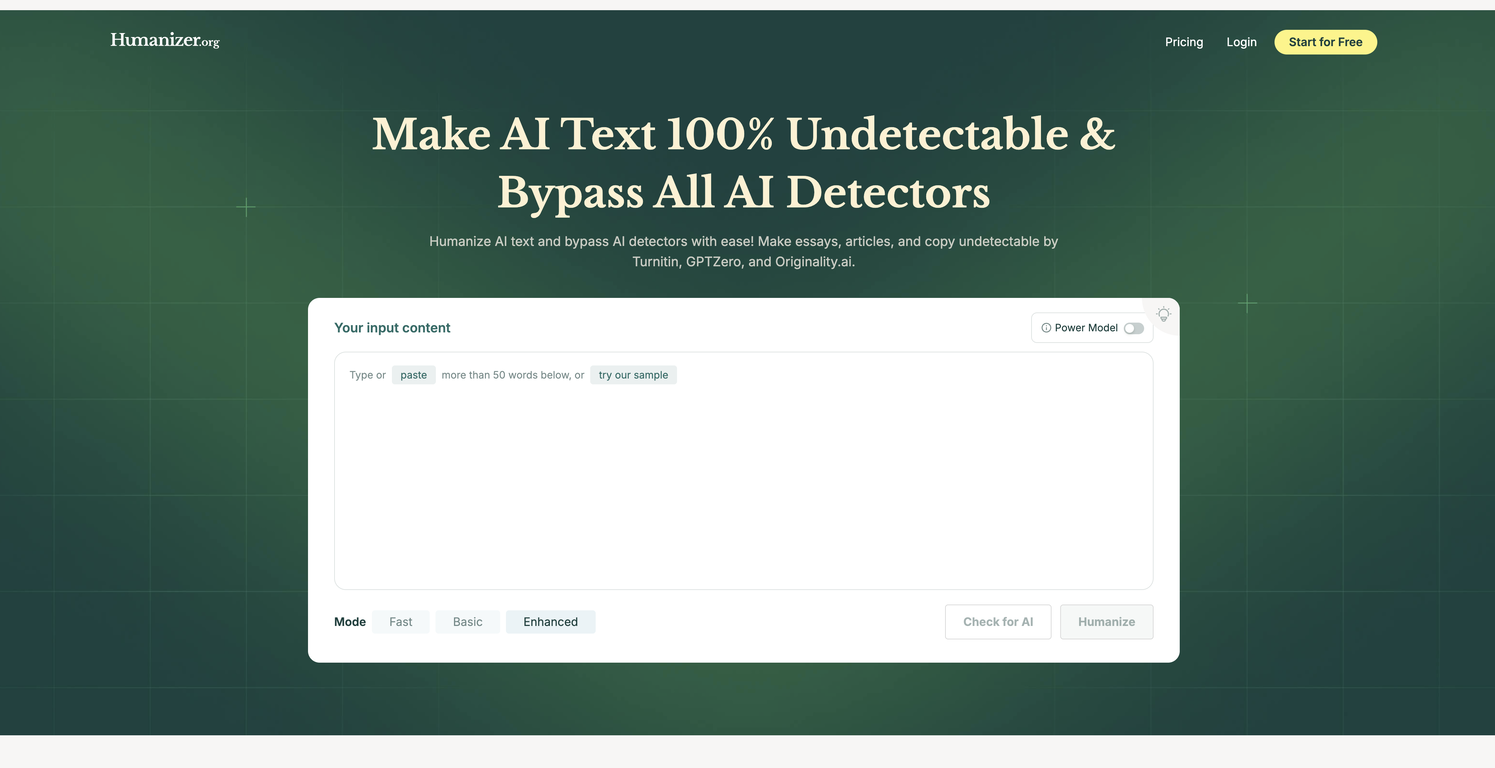Humanizer.org website