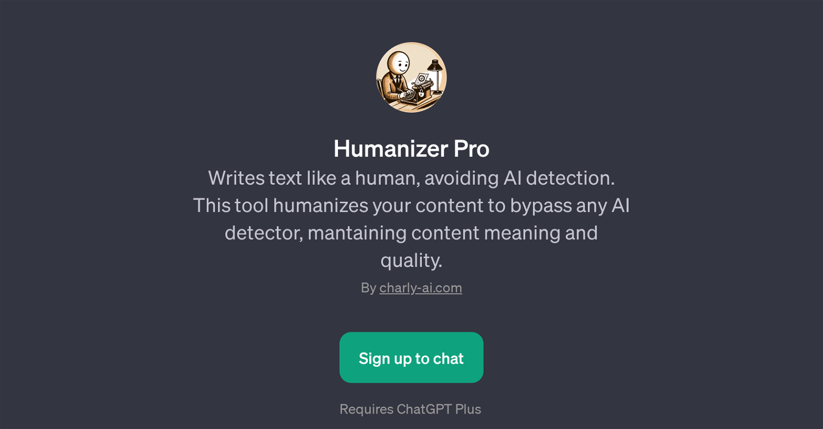 Humanizer Pro website