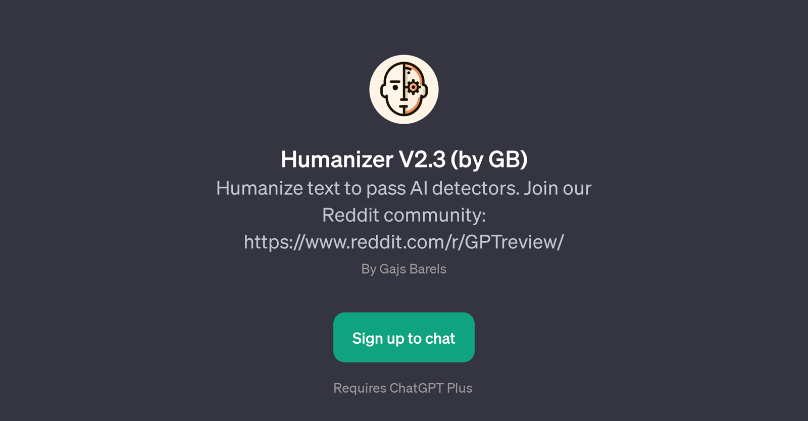 Humanizer V2.3 (by GB) website