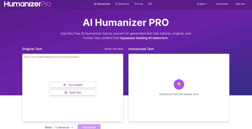 HumanizerPro website