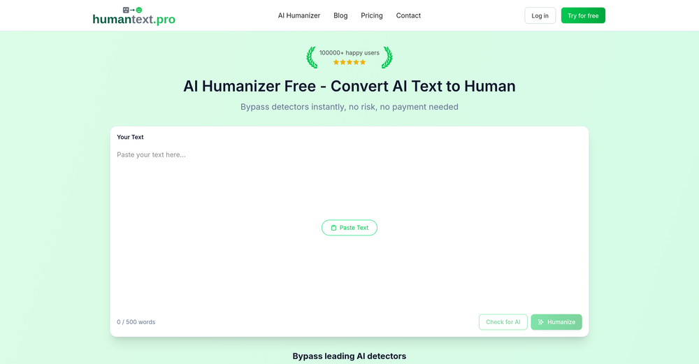 HumanText.pro website