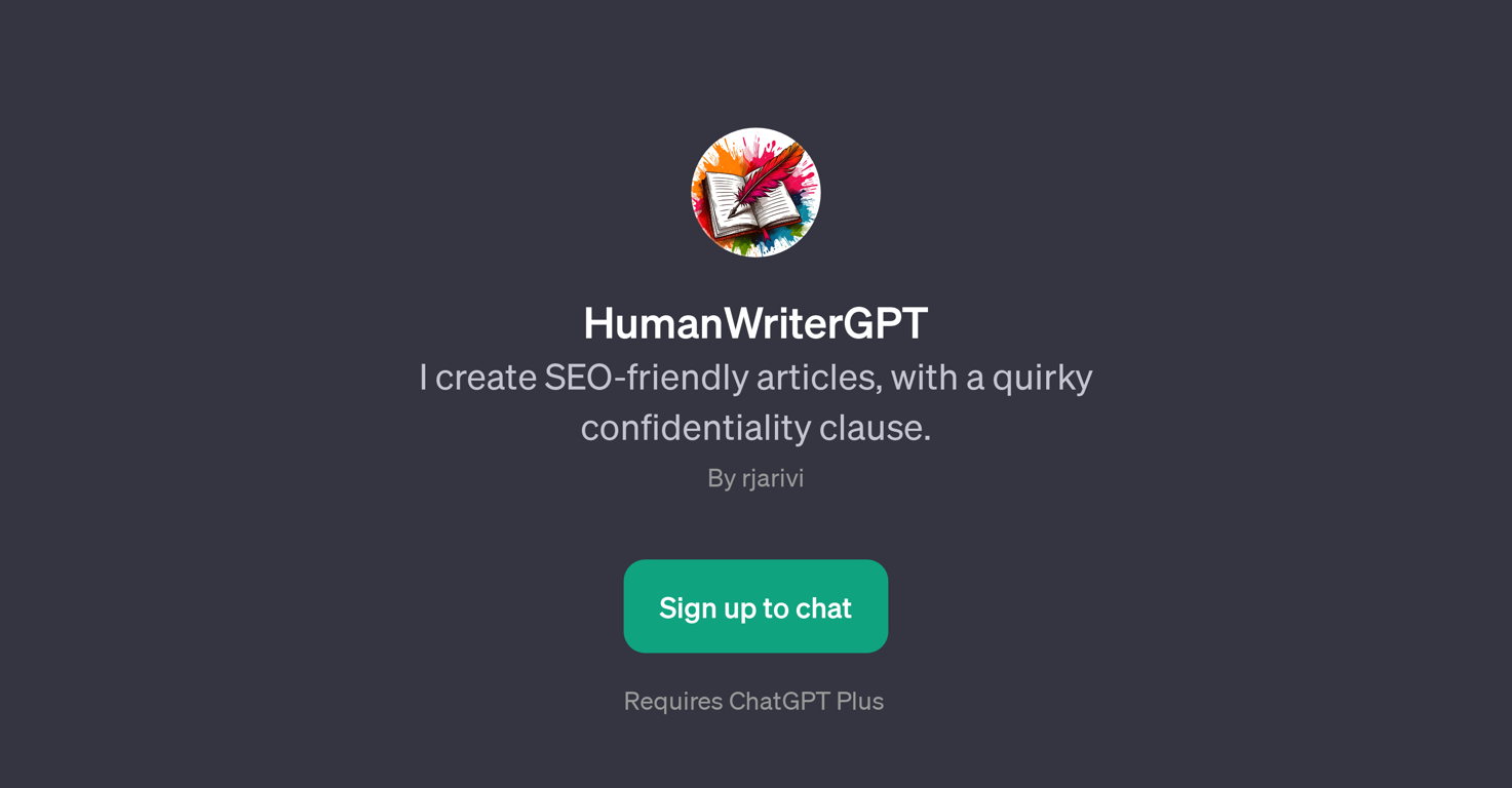 HumanWriterGPT website