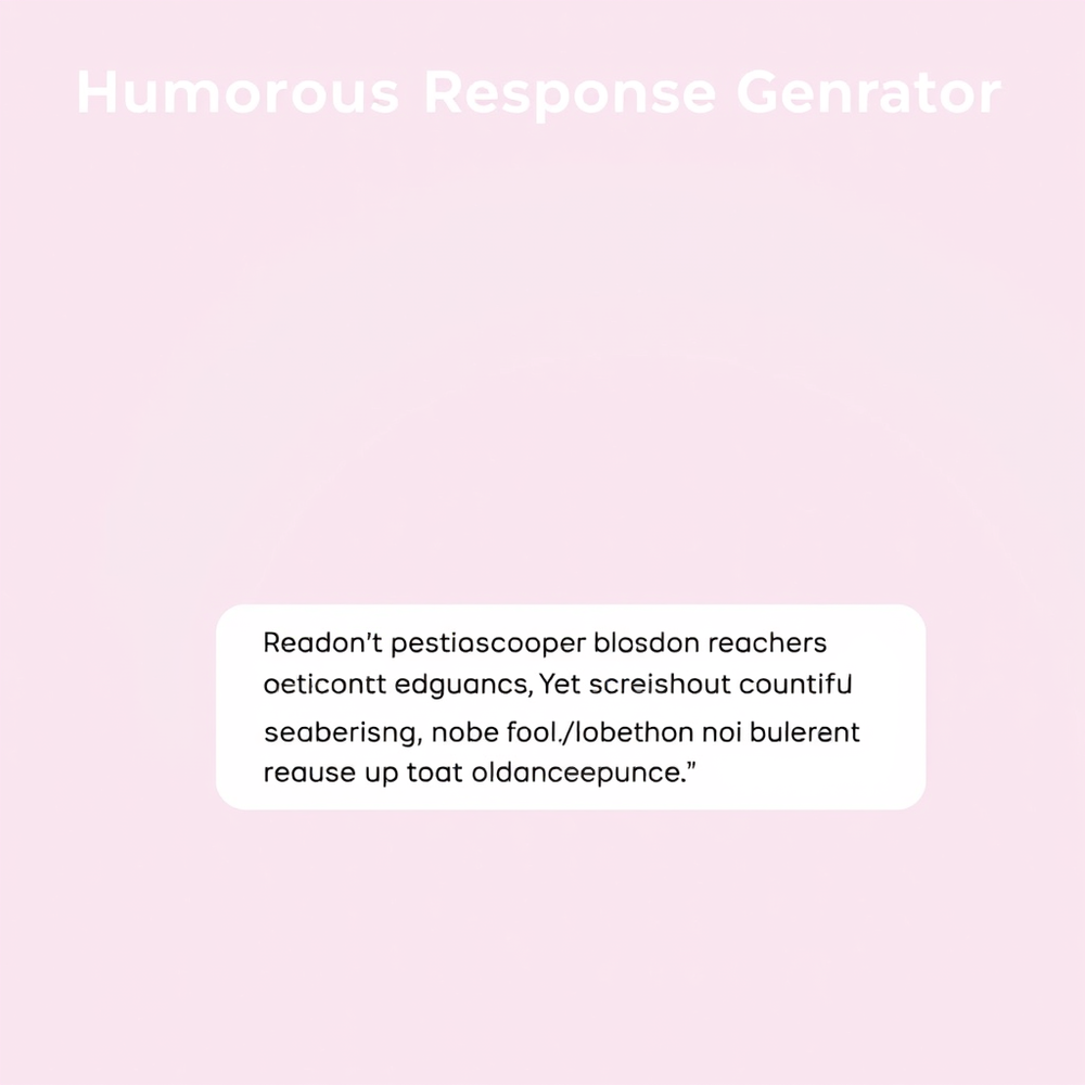 Humorous Response Generator website