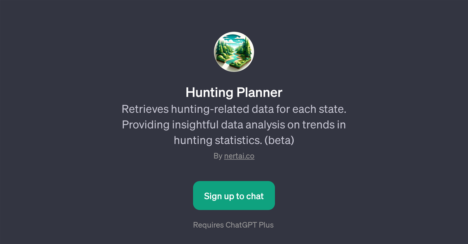 Hunting Planner website