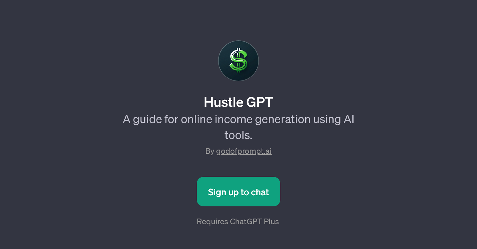 Hustle GPT website