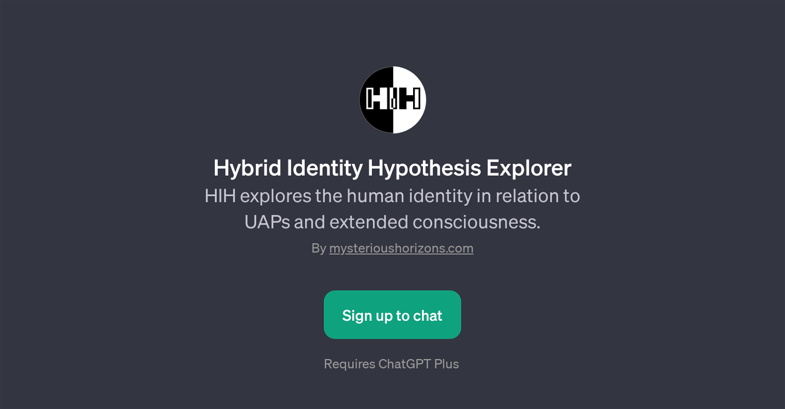 Hybrid Identity Hypothesis Explorer website