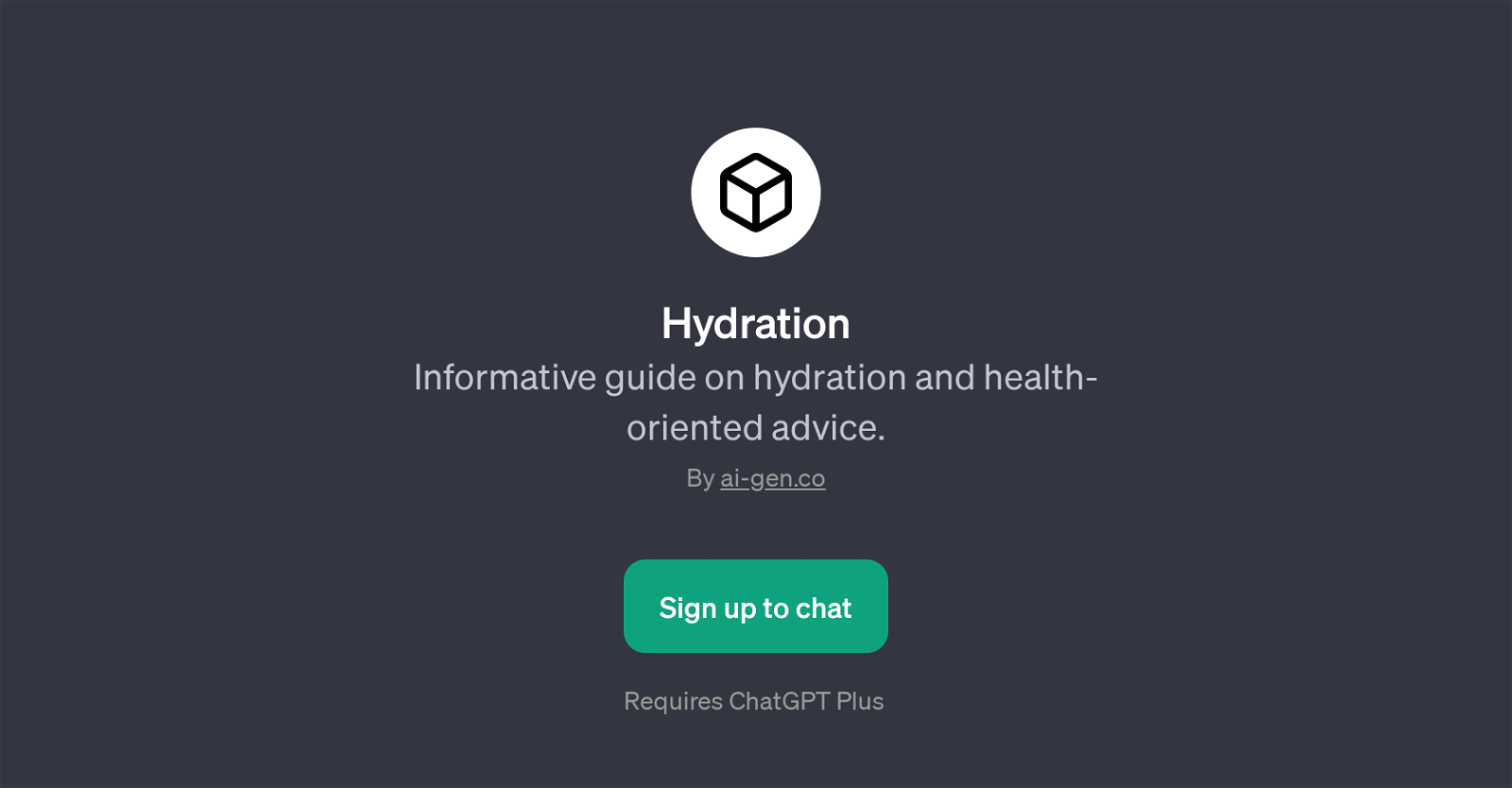 Hydration website