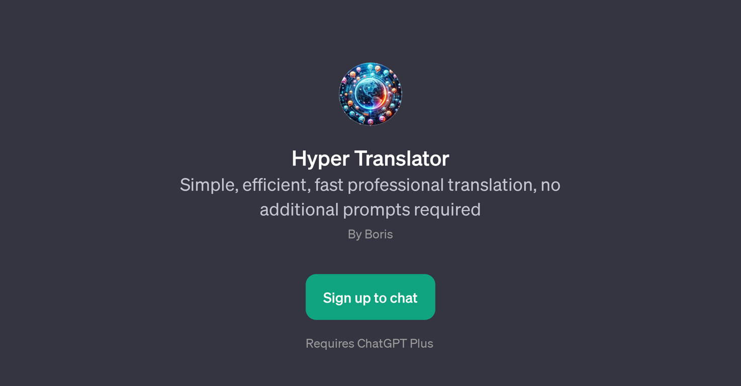Hyper Translator website