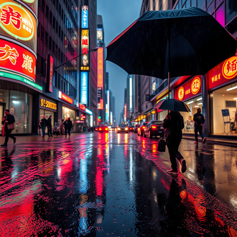 Hyperreal Street Rain Genre: Street Photography / Cinematic website