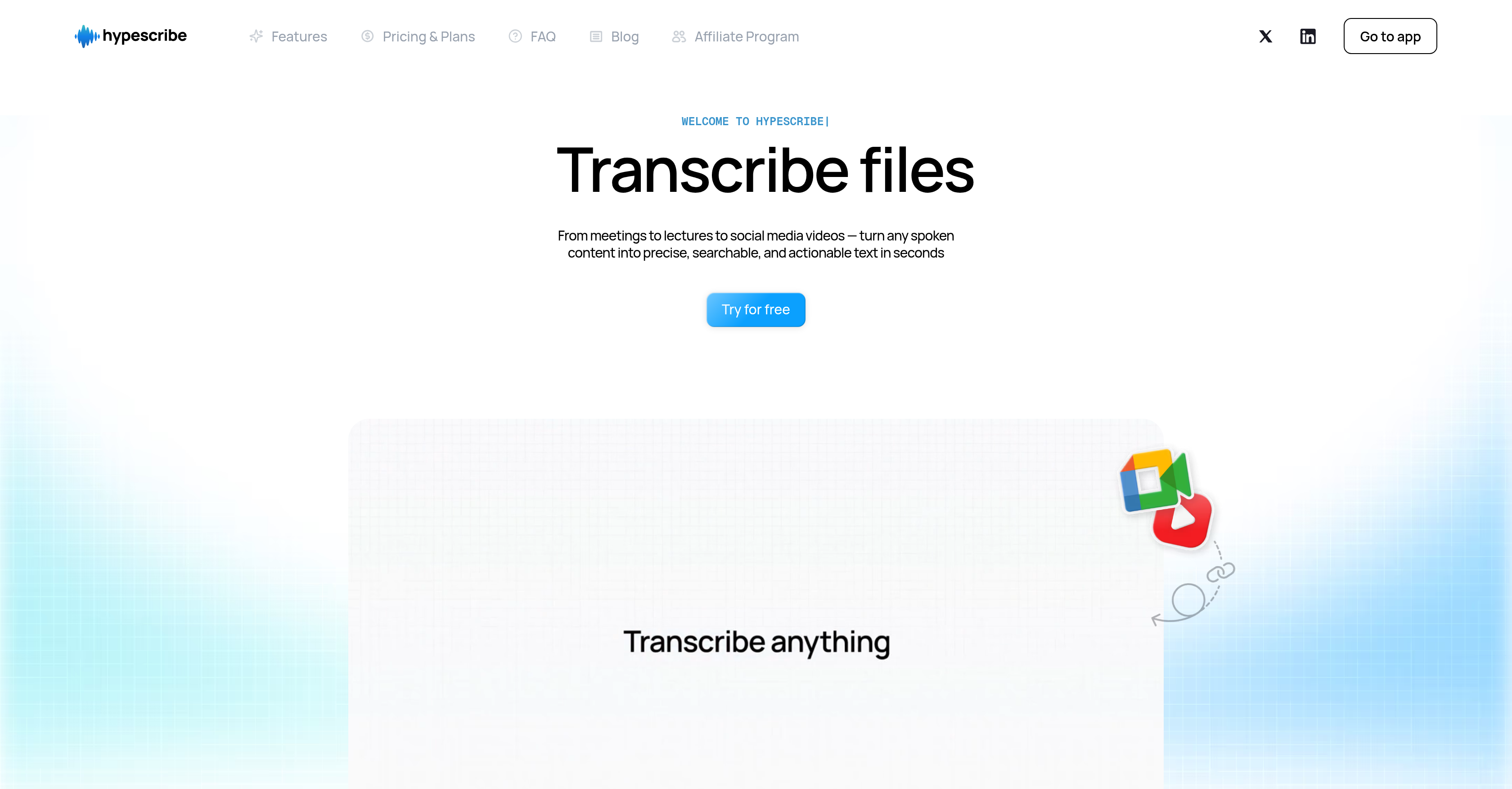 HypeScribe - AI Tool For Transcription