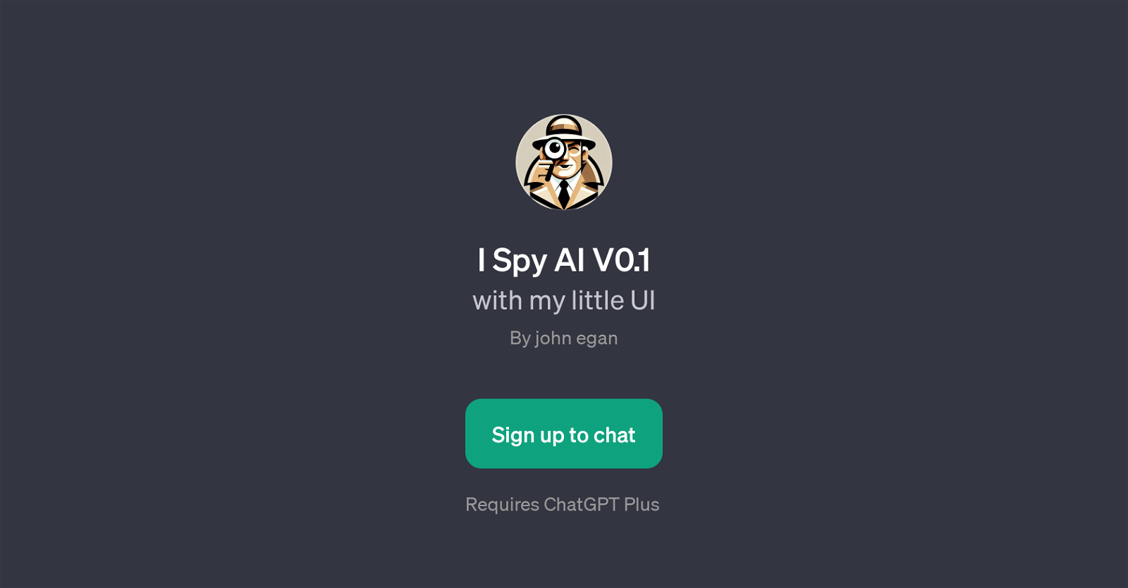 I Spy AI V0.1 website