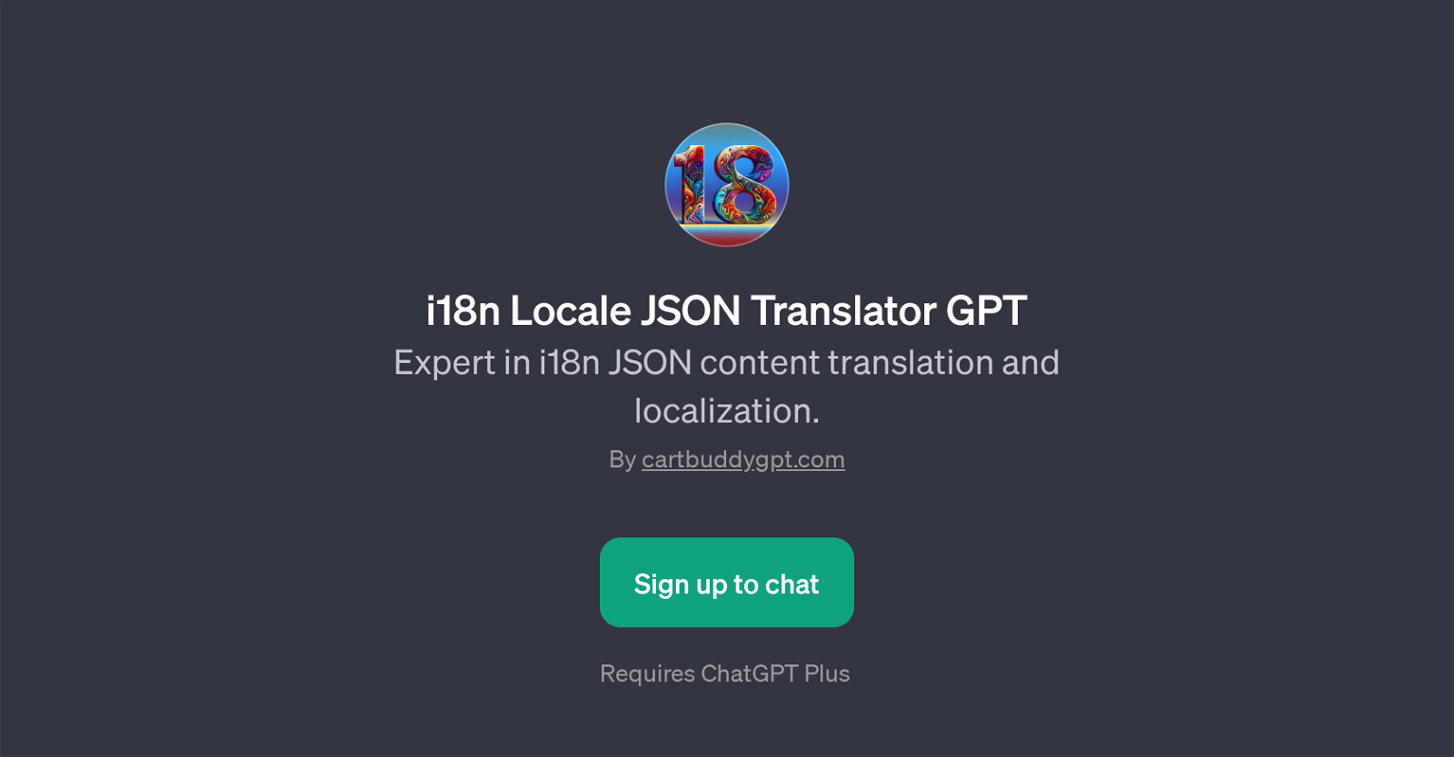 i18n Locale JSON Translator GPT website