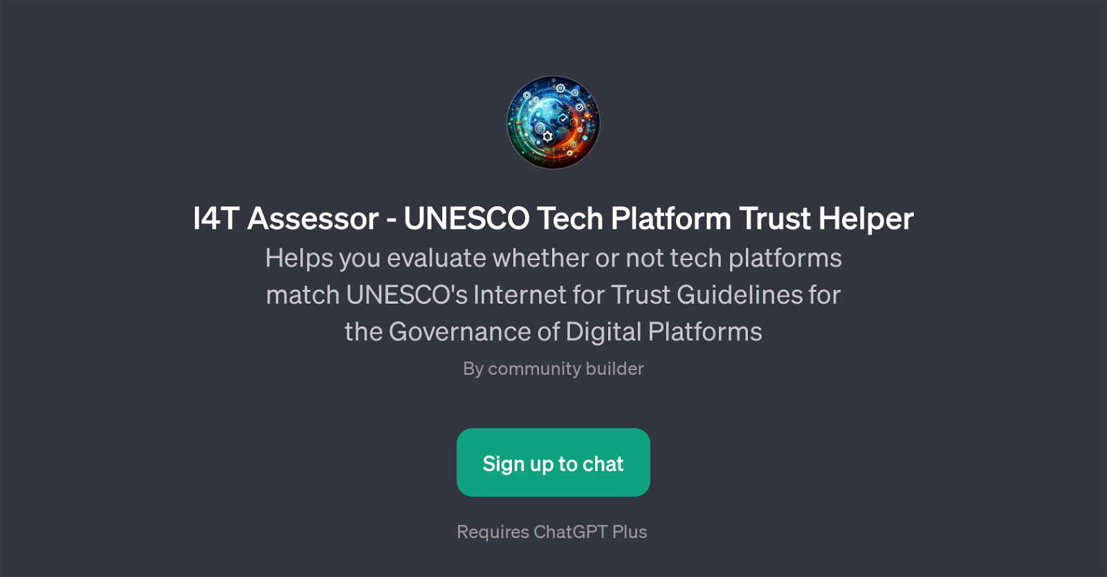 I4T Assessor - UNESCO Tech Platform Trust Helper website