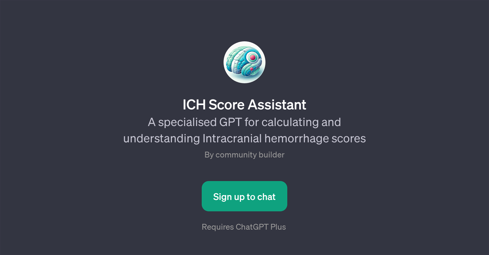 ICH Score Assistant website