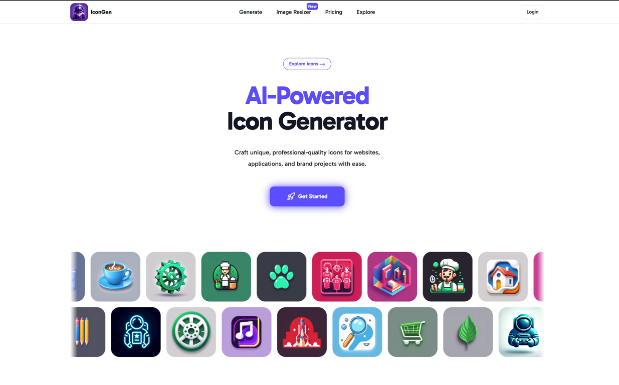 Icon Generate website