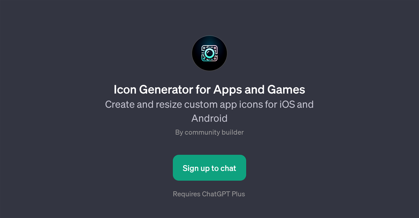 Icon Generator for Apps and Games website
