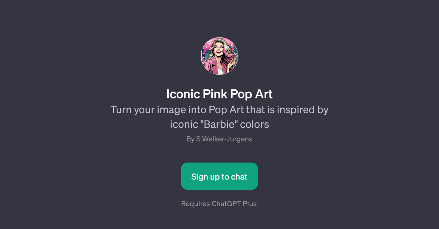 Iconic Pink Pop Art website