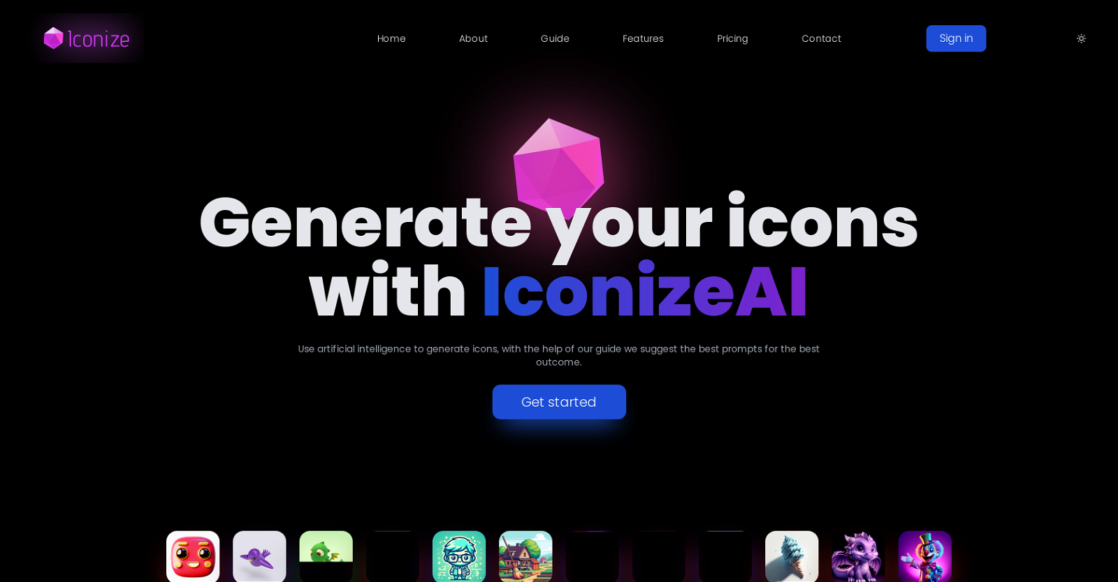 IconizeAI website