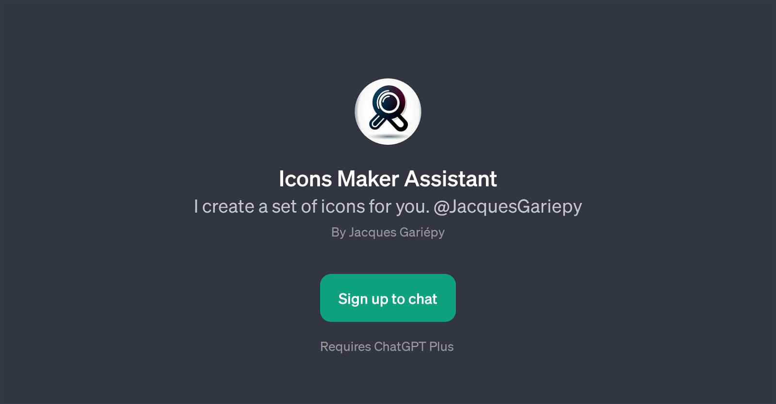 Icons Maker Assistant website