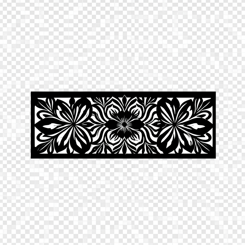 1 Laser Cutting Black Horizontal Divider Design For Greeting