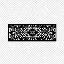 1 Laser Cutting Black Horizontal Divider Design For Greeting