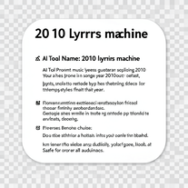 2010 lyrics machine