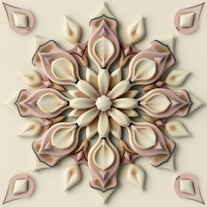 3D mandala and 3D pattern in the form of tranquil