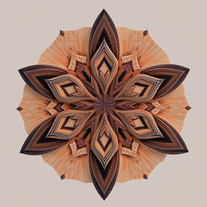 3D mandala and 3D pattern in the form of wood