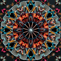 3D Mandalas and 3D patterns in the form of Correspondence