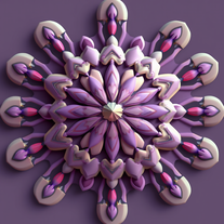 3D Mandalas and 3D patterns in the form of lavenders