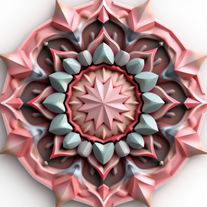 3D Mandalas and 3D patterns in the form of material