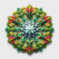 3D Mandalas and 3D patterns in the form of nature