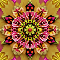 3D Mandalas and 3D patterns in the form of orchids