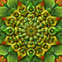 3D Mandalas and 3D patterns in the form of organic