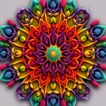 3D Mandalas and 3D patterns in the form of shapes