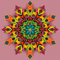 3D Mandalas and 3D patterns in the form of symmetrical
