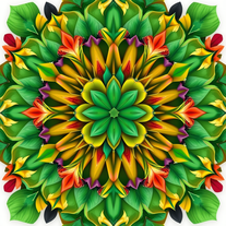 3D Mandalas and 3D patterns in the form of tropical