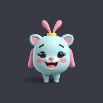 3d Pastel Render Avatar Adorable Character