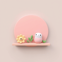 3D Soft Pastels Minimalist Serene